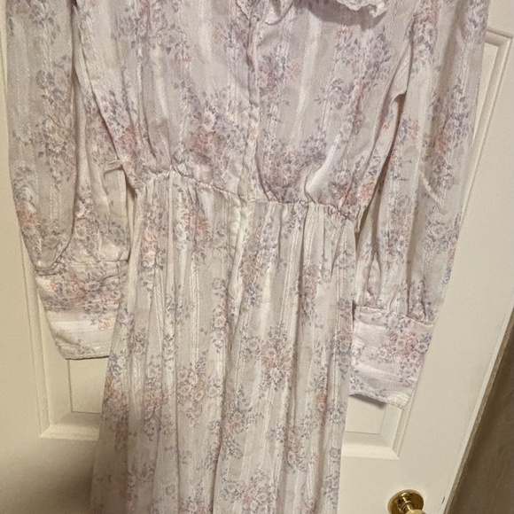 Vintage Maxi Floral LS Dress - Sz. 11 - Picture 4 of 9